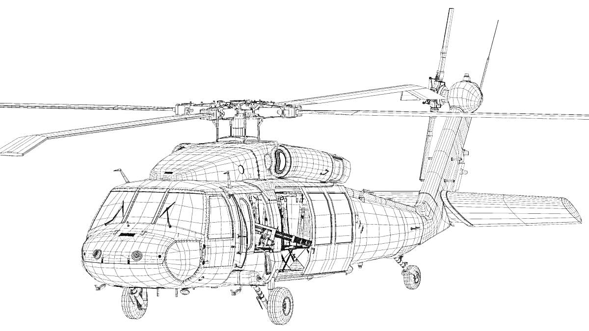 На раскраске изображено: Вертолет, Ми-8, Колёса, Детали корпуса, Авиация, Техника