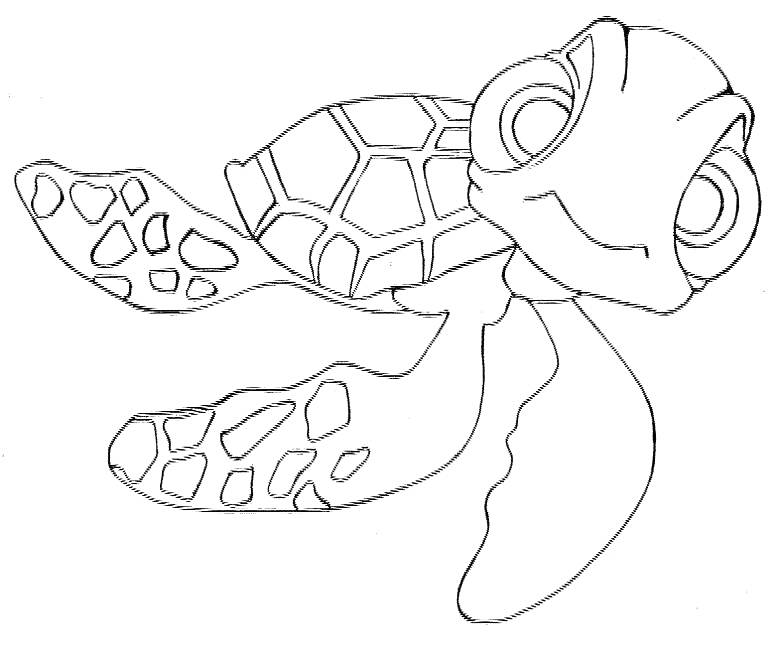 Раскраска Черепаха из мультика 