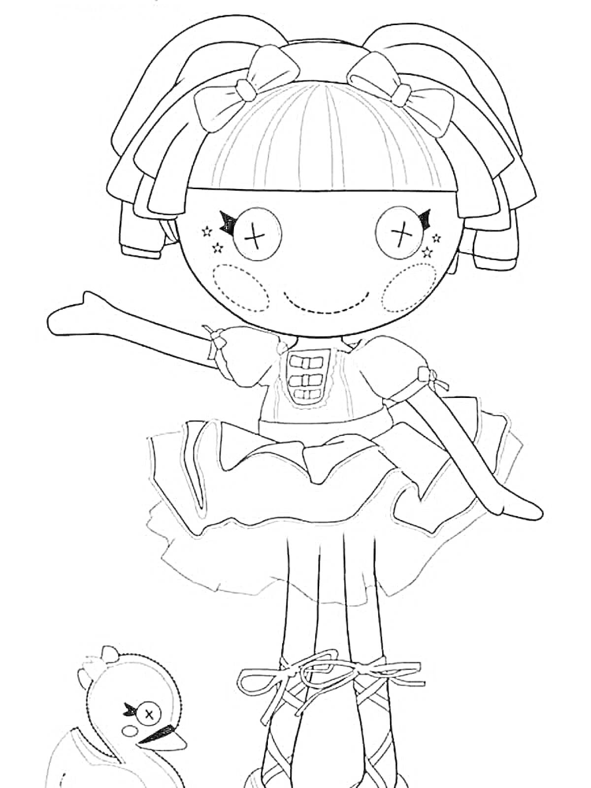 На раскраске изображено: Платье, Балет, Пуговицы