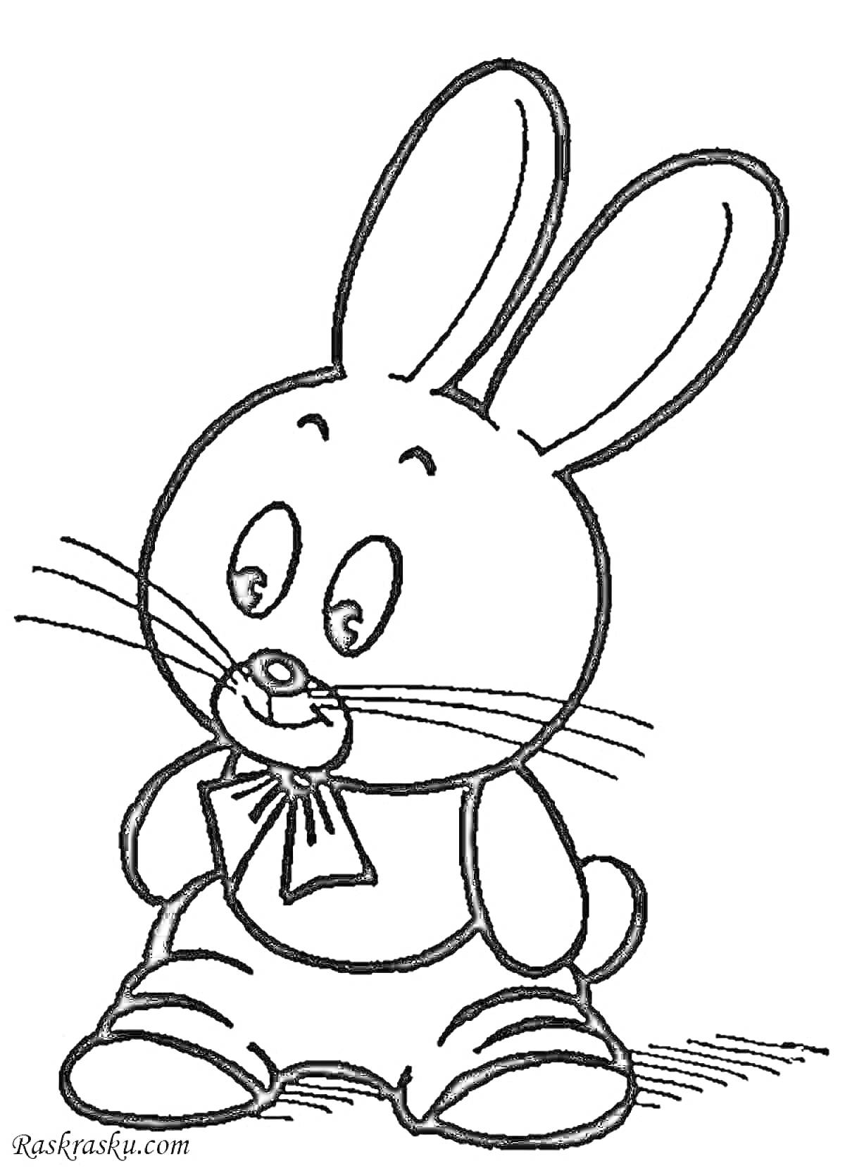 На раскраске изображено: Кролик, Для детей 3-4 лет, Для детей, Бант, Зайцы, Комбинезоны