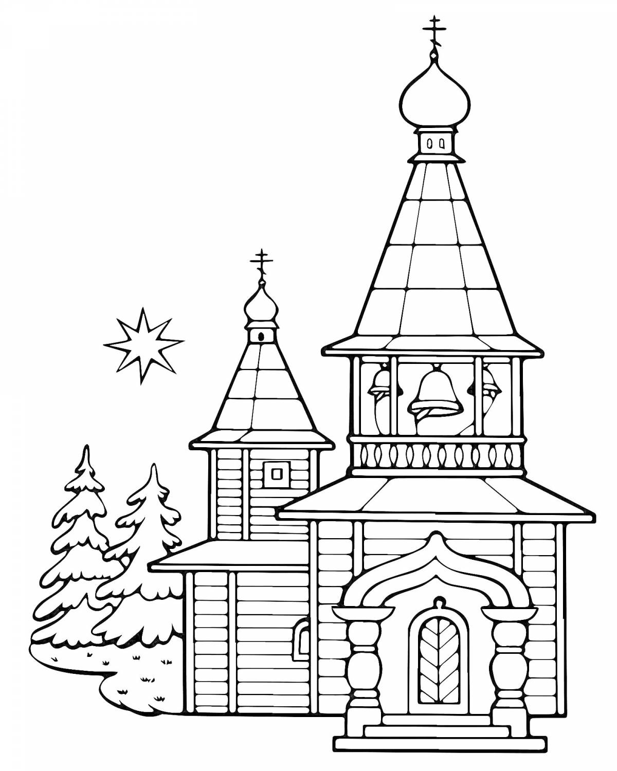 Рисунок церкви для детей