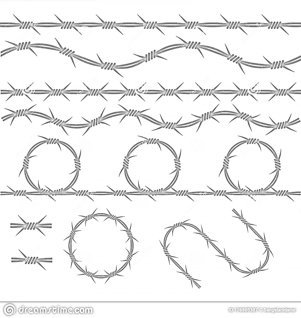 На раскраске изображено: Колючая проволока, Проволока, Защита, Безопасность, Дизайн, Узоры