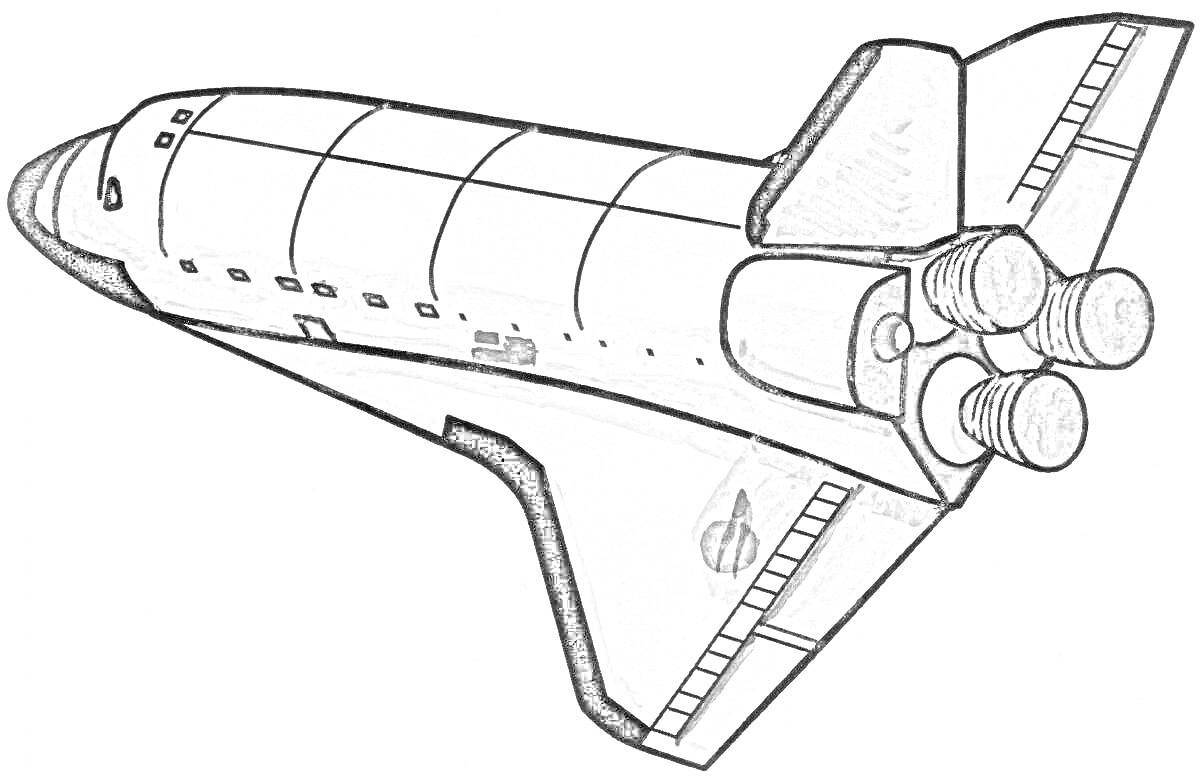 Раскраска Космический шаттл 