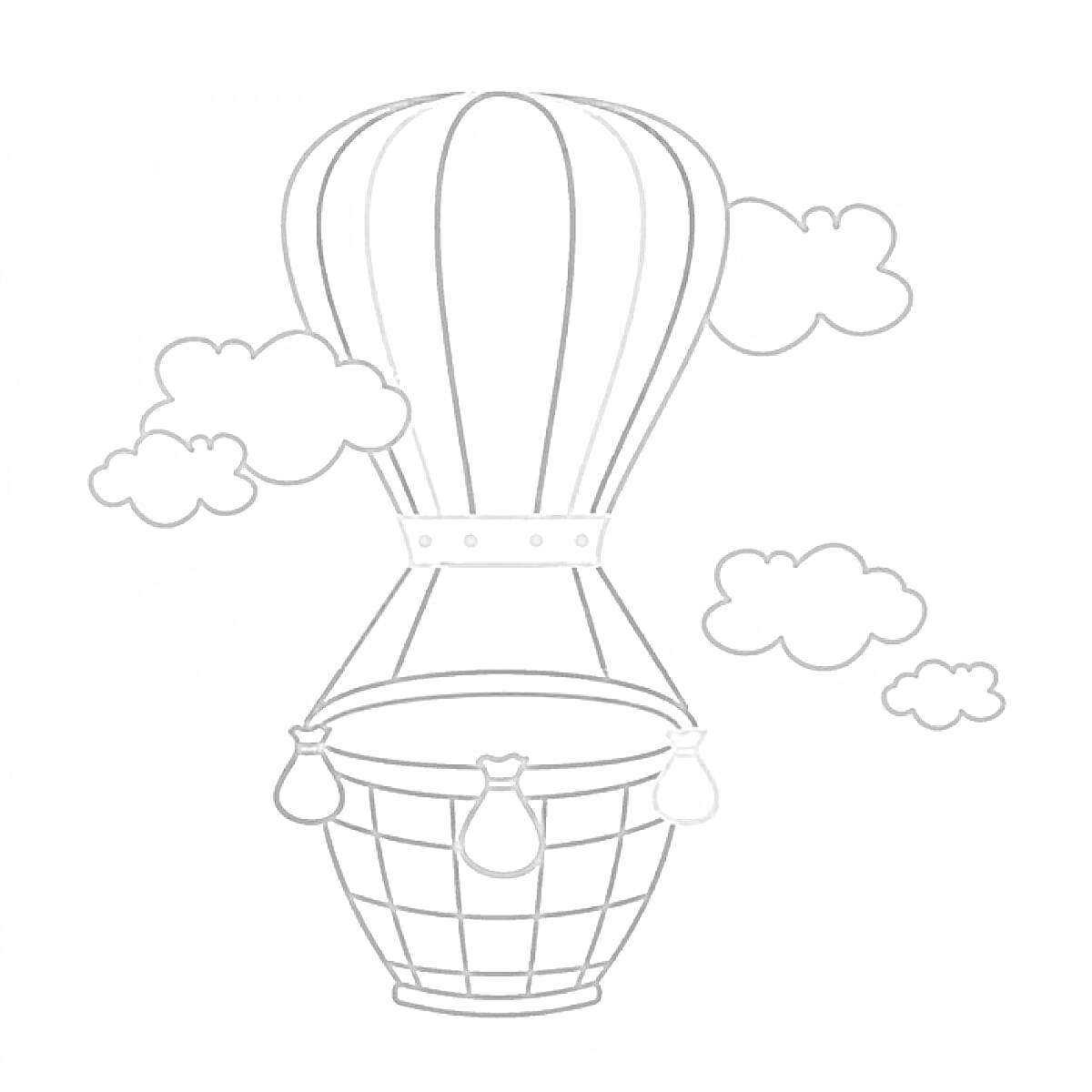 Воздушный шар с облаками