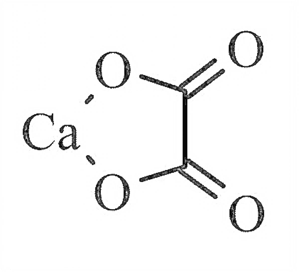 Кальций оксалат с химической структурной формулой, включающей кальций и оксалатные группы