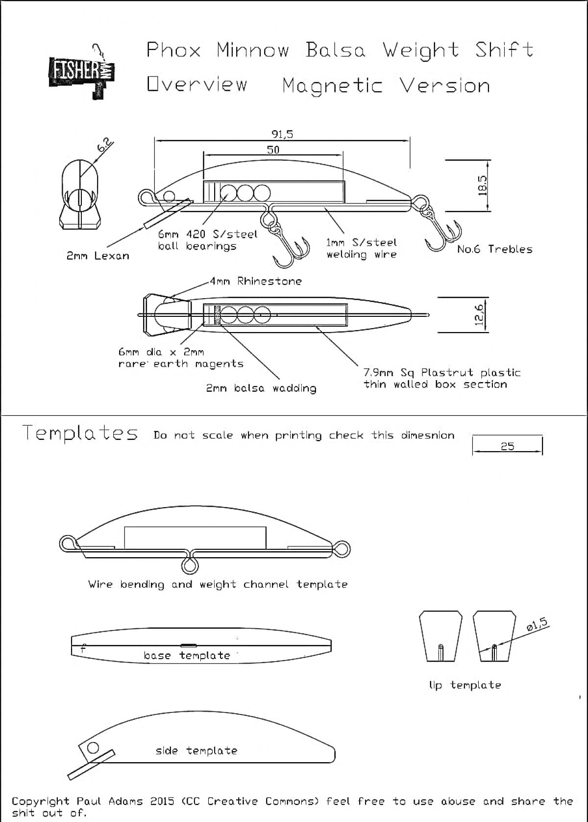 Phox Minnow Balsa Weight Shift Overview Magnetic Version