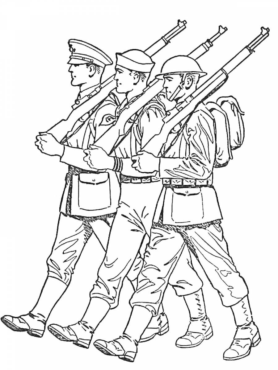 Рисунок военного