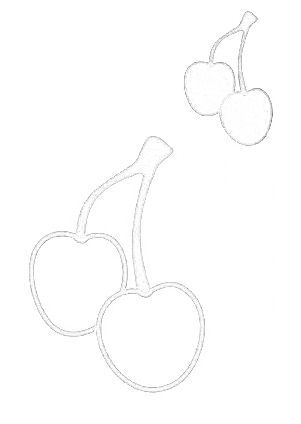 На раскраске изображено: Ягоды, Фрукты