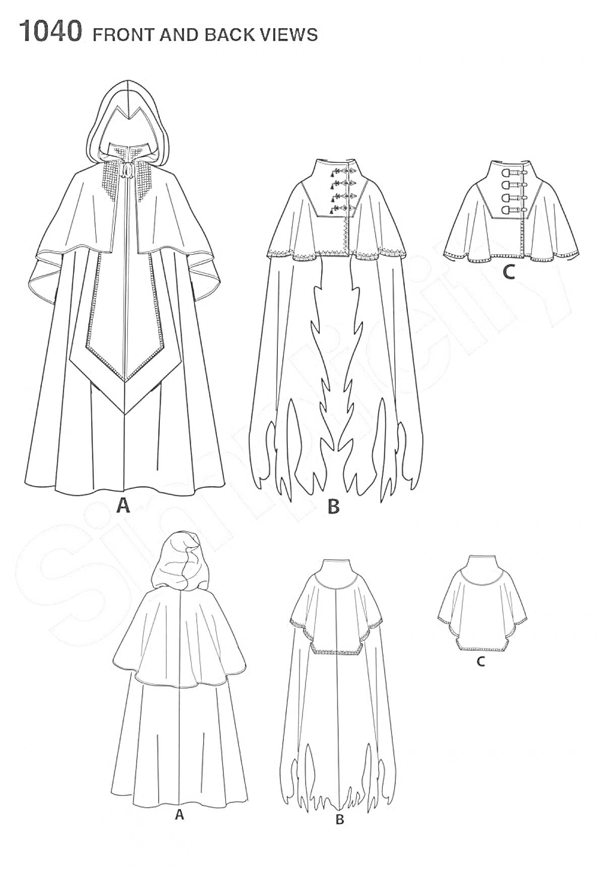 На раскраске изображено: Мантия, Капюшон, Рукава, Накидка, Костюм, Выкройка