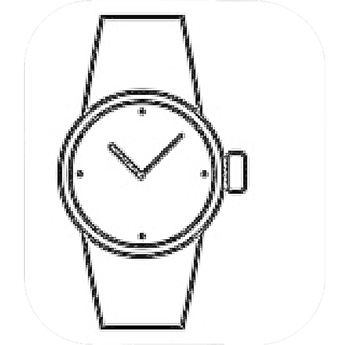 На раскраске изображено: Часы, Циферблат, Время, Аксессуар