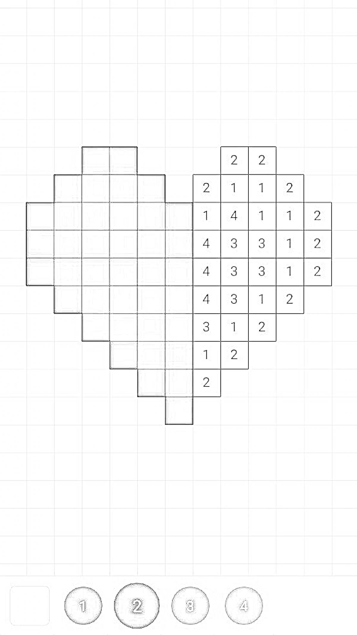 На раскраске изображено: Клеточки, Пиксель-арт, Головоломка