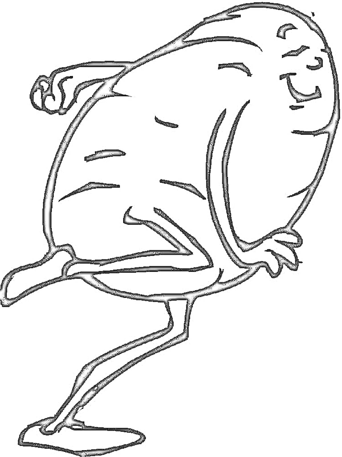 Раскраска Картофельный человек в танце