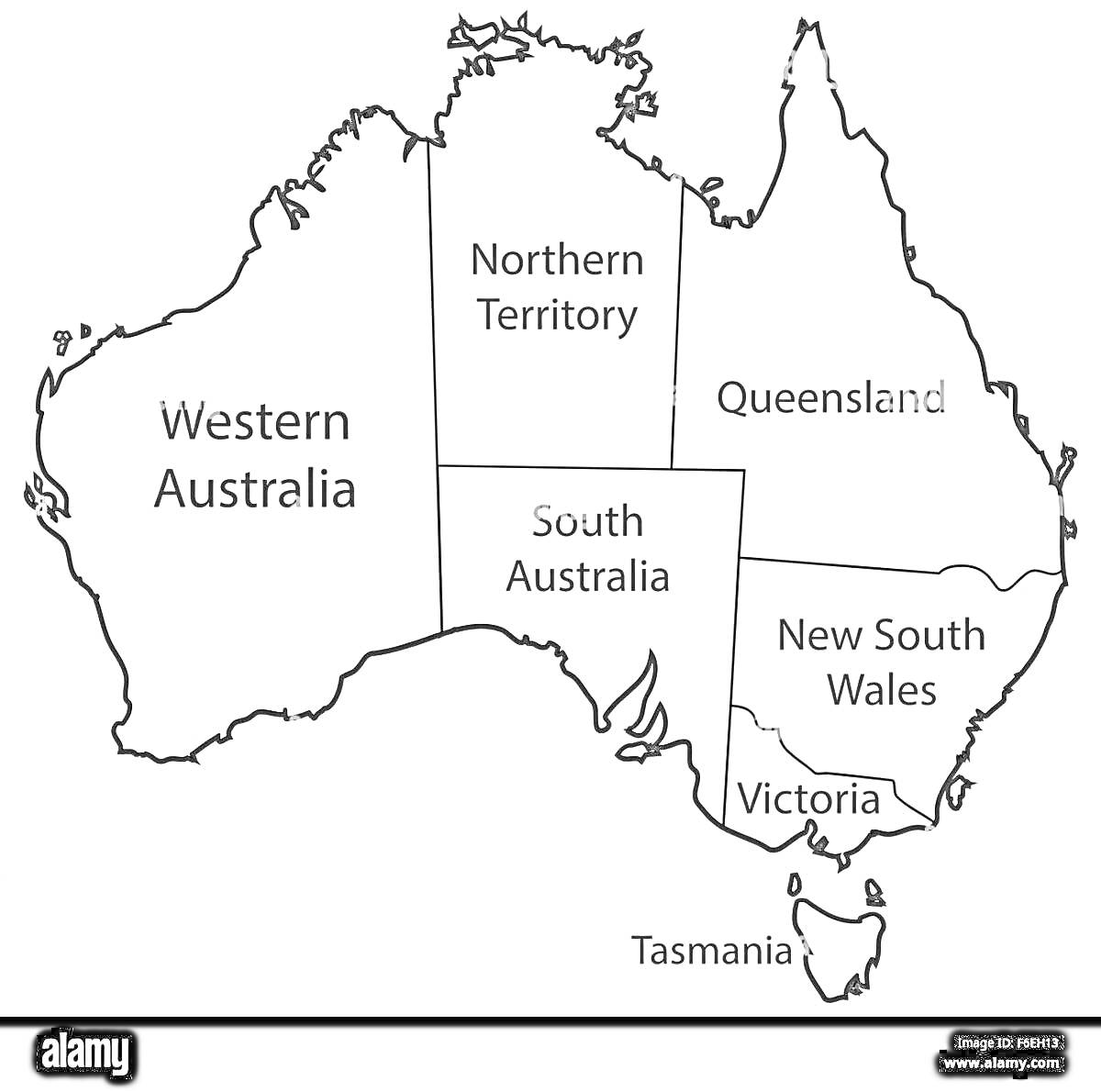 На раскраске изображено: Контурная карта, Австралия, Штаты, География, Образование, Материк