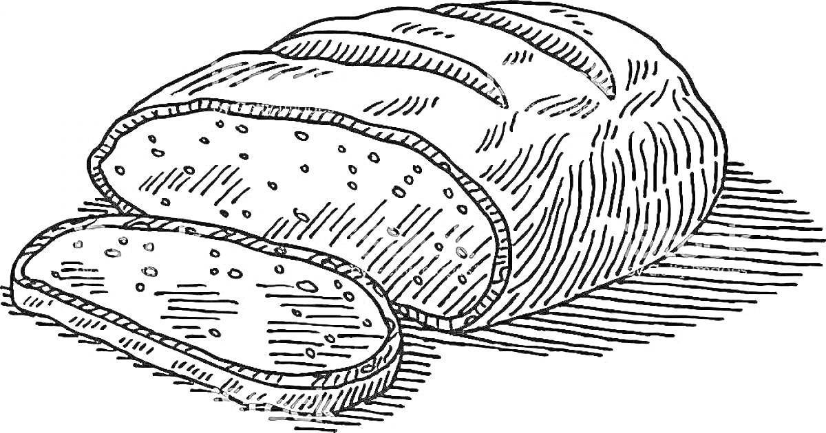 Раскраска Ломтики хлеба