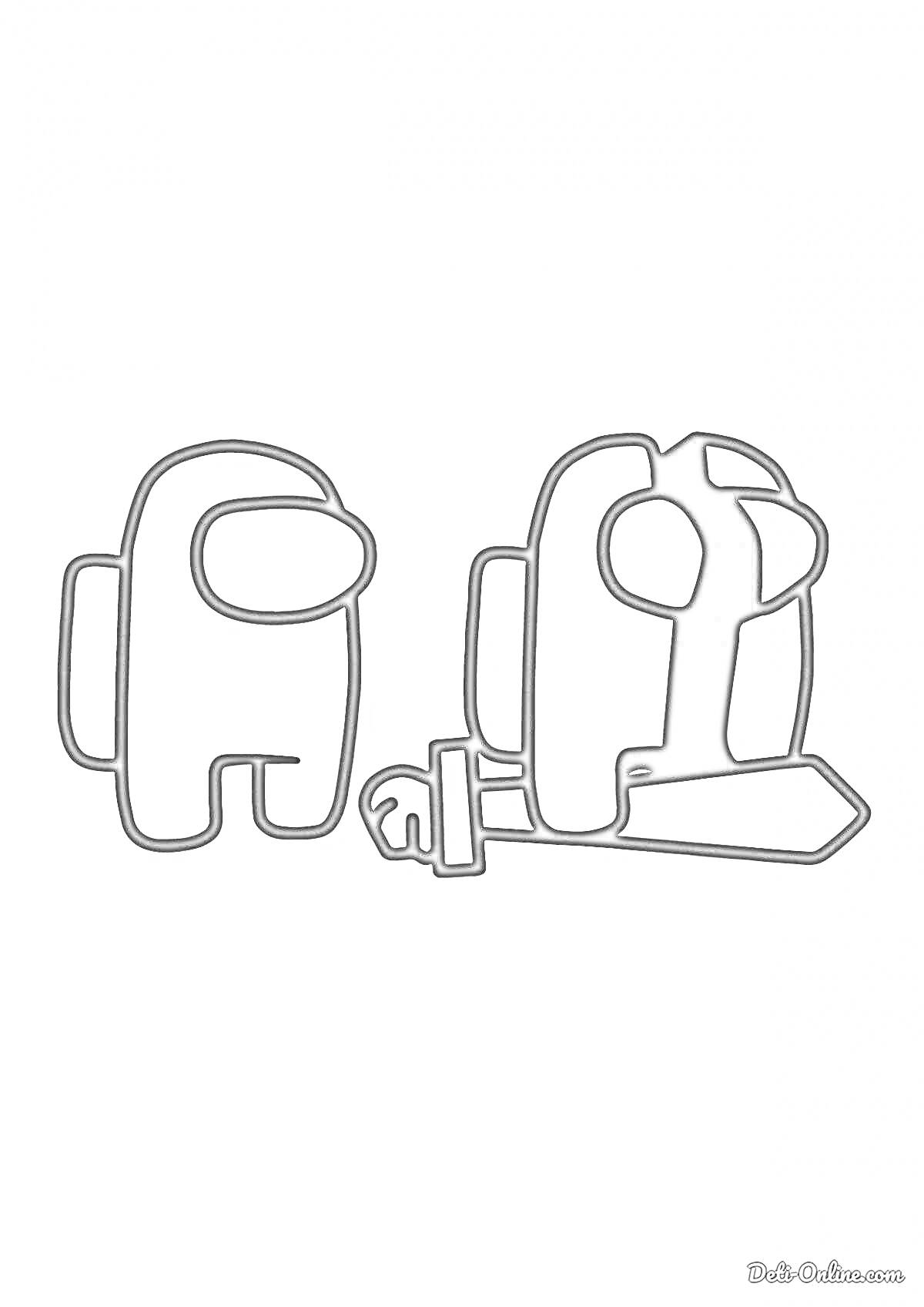 На раскраске изображено: Меч, Игра