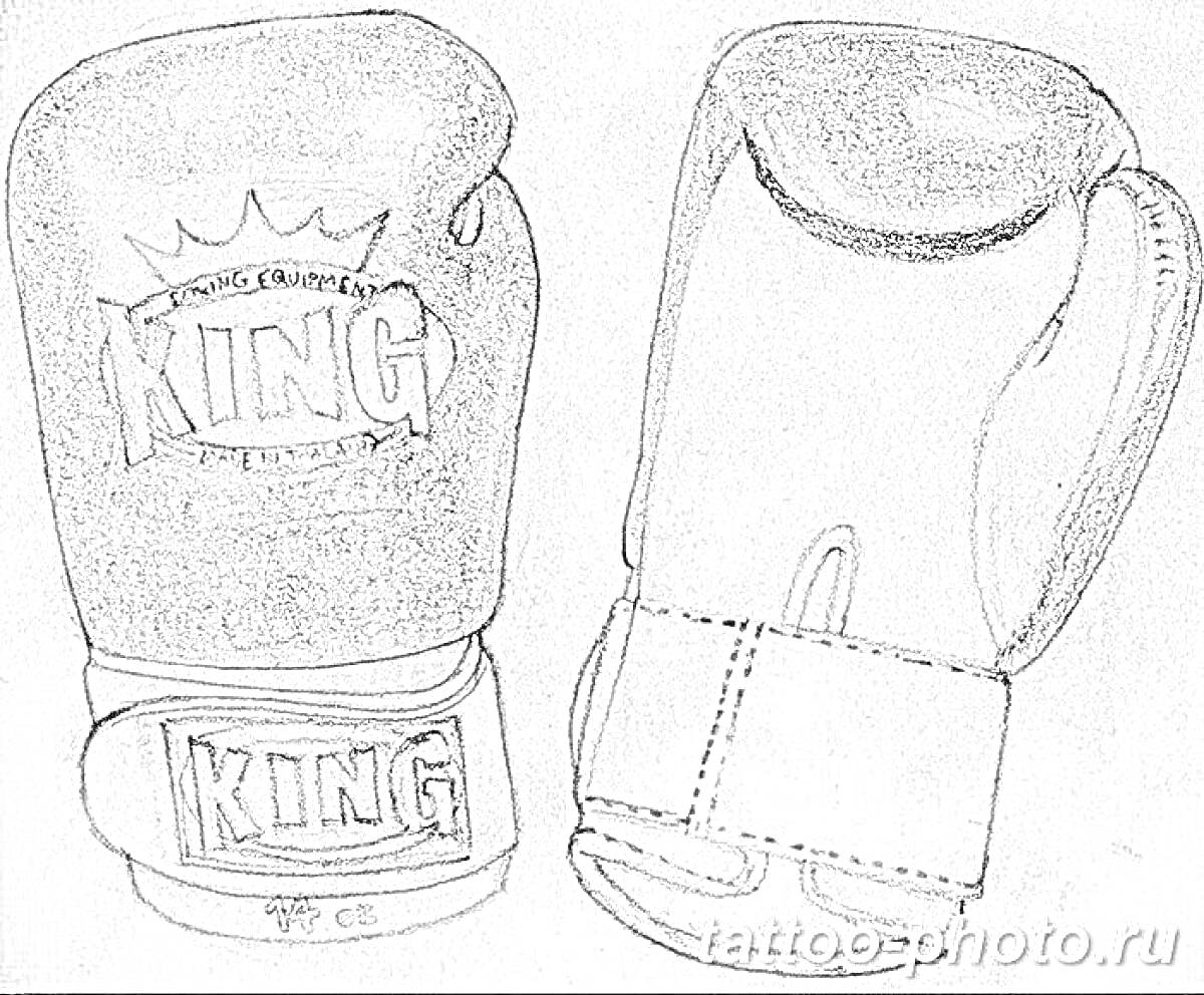 На раскраске изображено: Боксерские перчатки, Набросок, Спорт