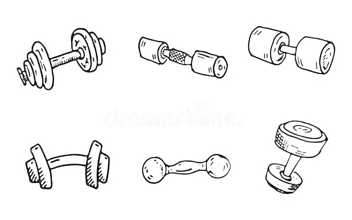 На раскраске изображено: Гантели, Спорт, Тренировка, Фитнес, Упражнения, Тяжёлая атлетика, Оборудование, Здоровье, Силовые упражнения
