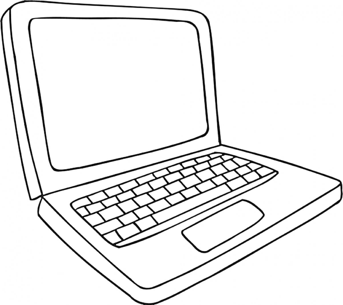 Раскраска Раскраска с изображением ноутбука