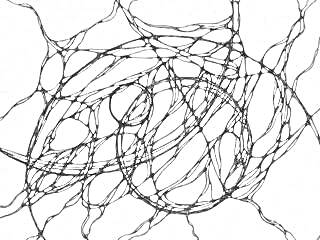 Абстрактная нейрографика с запутанными линиями
