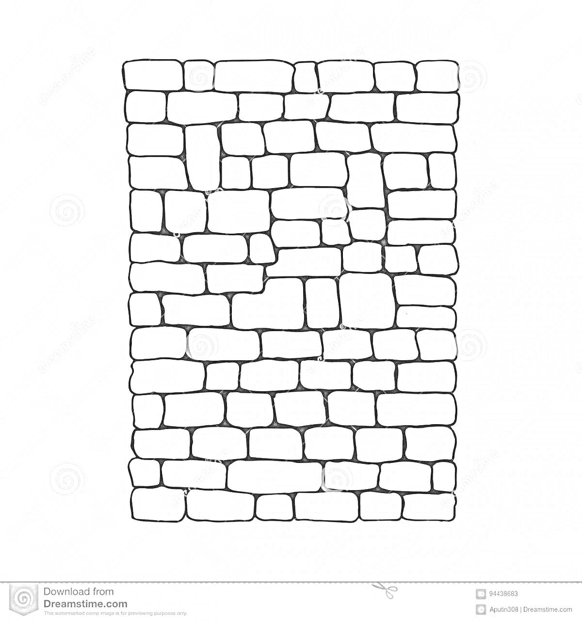 На раскраске изображено: Каменная стена, Камни, Стенка, Кирпичи, Текстуры
