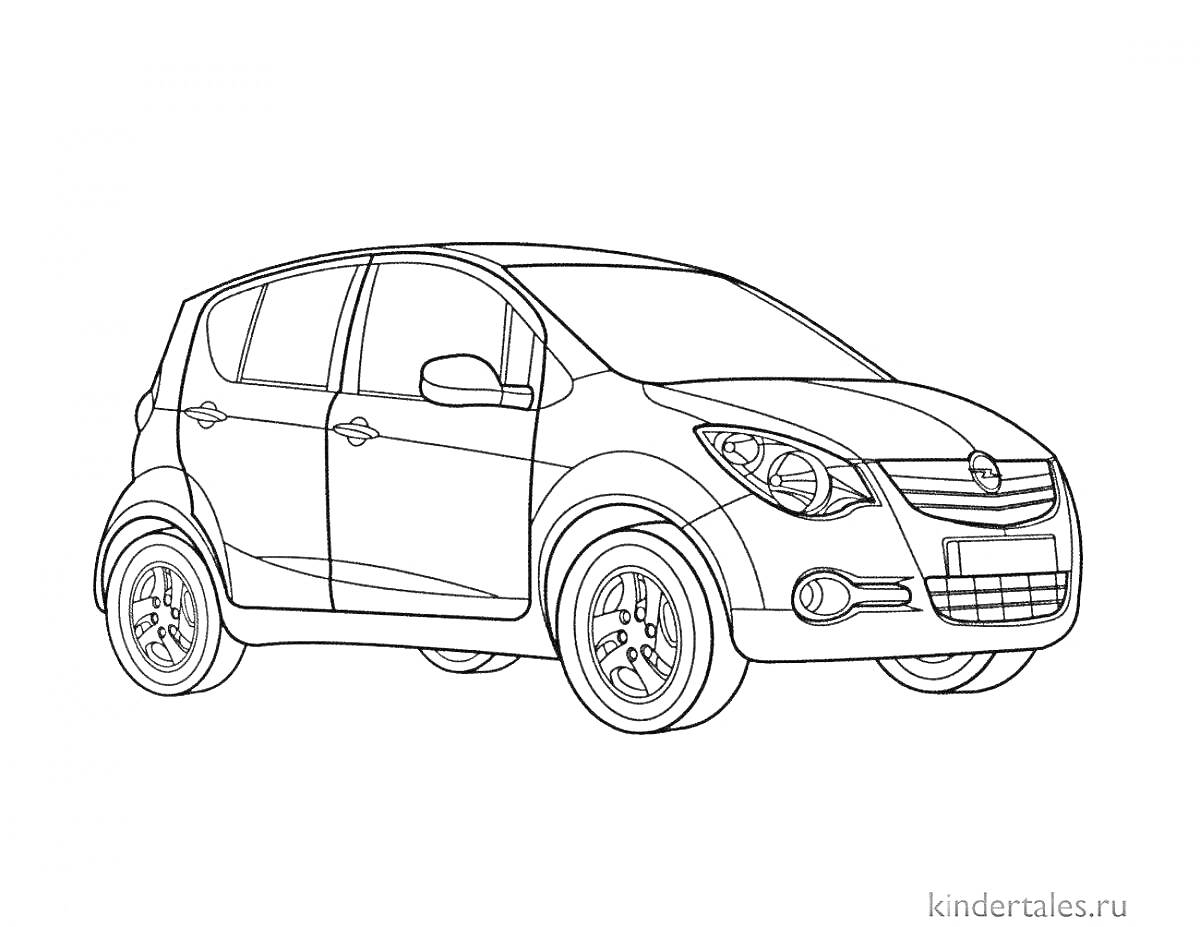 Раскраска Раскраска автомобиля Opel Astra