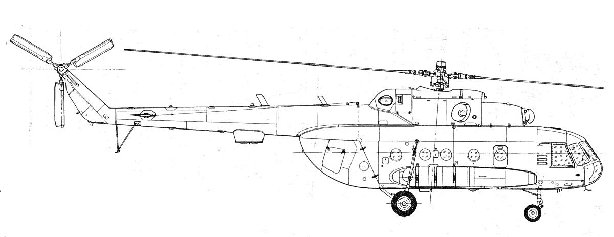 На раскраске изображено: Вертолет, Ми-8, Военная техника, Авиация, Схема, Воздушный транспорт, Графика