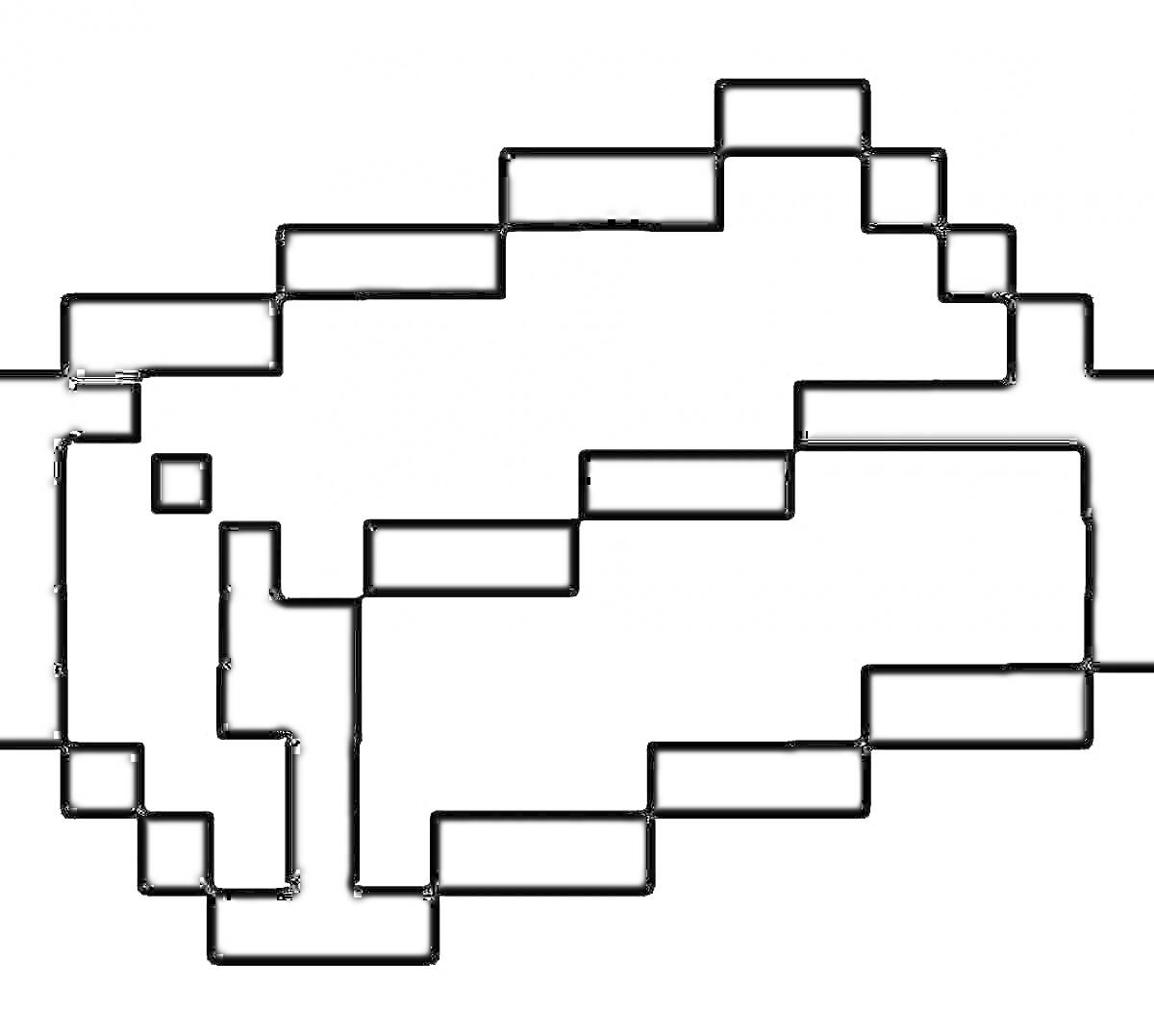 На раскраске изображено: Майнкрафт, Пиксельное искусство, Для детей