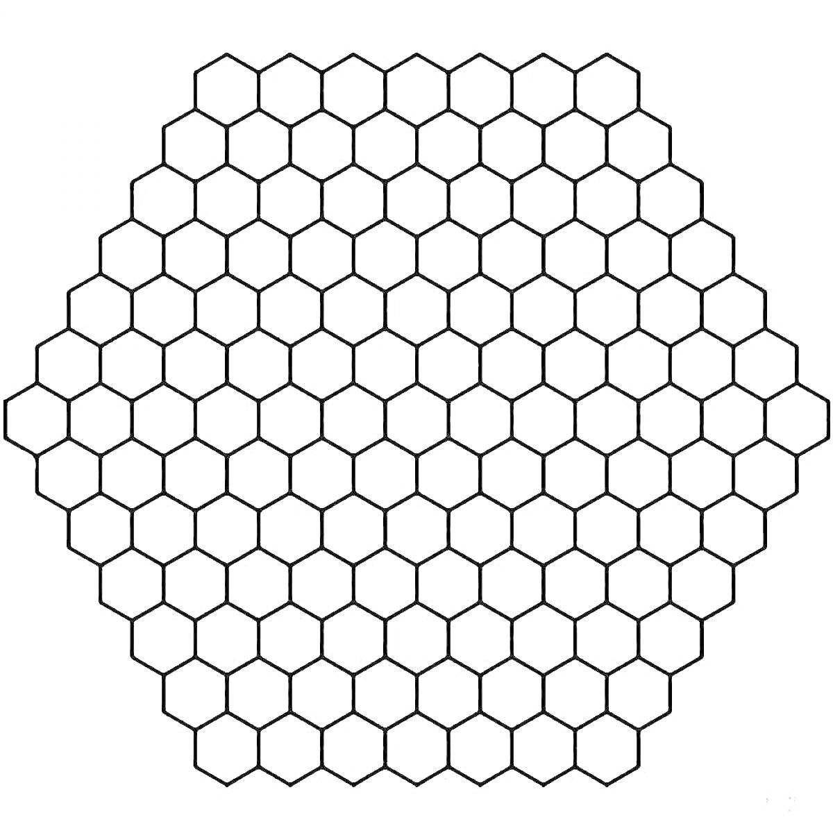 На раскраске изображено: Соты, Геометрия, Шестиугольники, Сетка