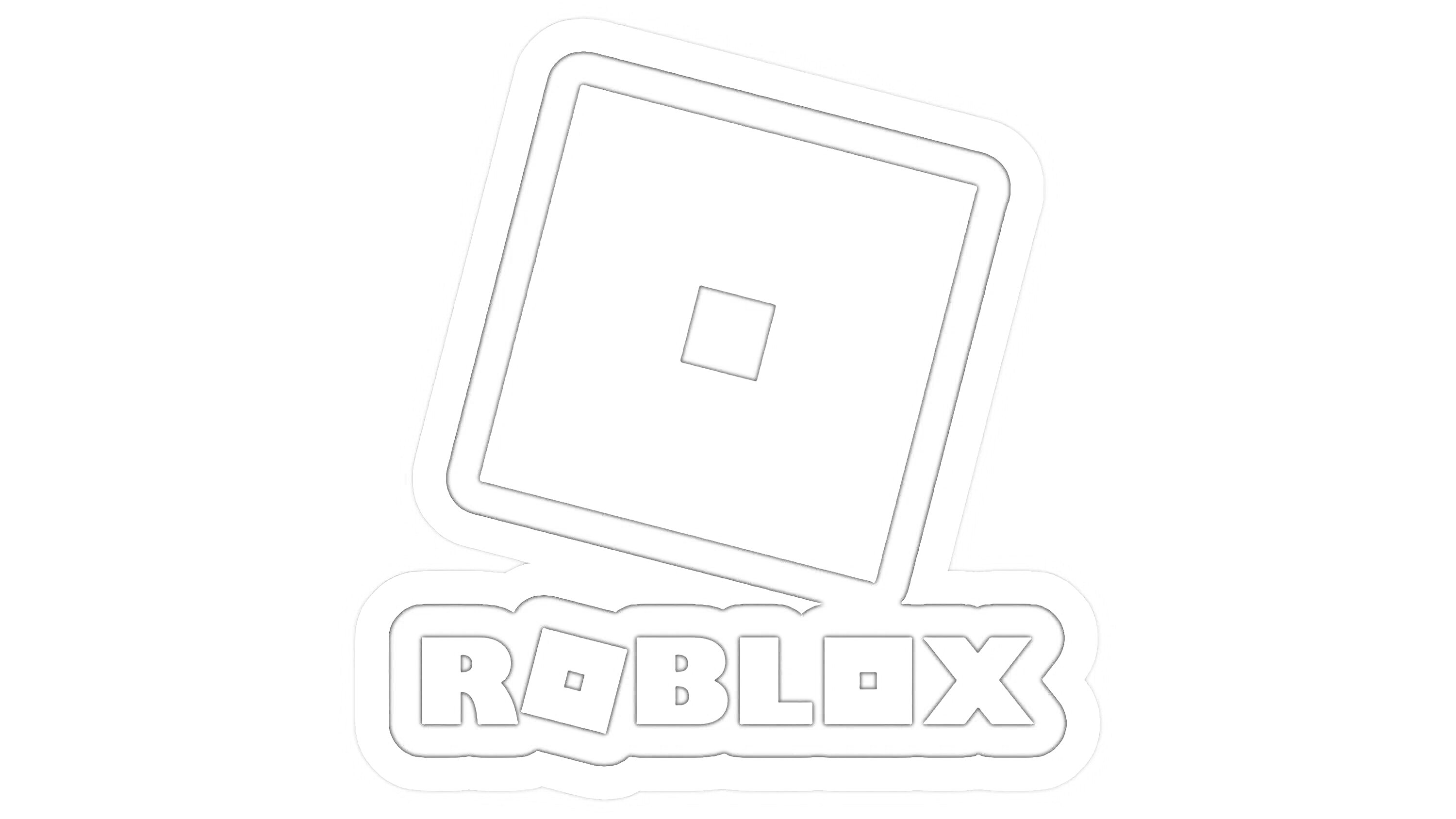 На раскраске изображено: Roblox, Значок, Гейминг, Надпись