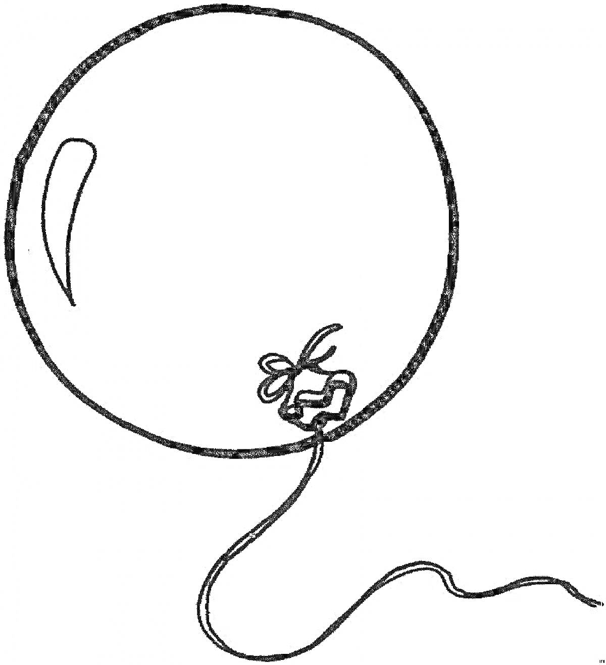 На раскраске изображено: Узел, Воздушные шары