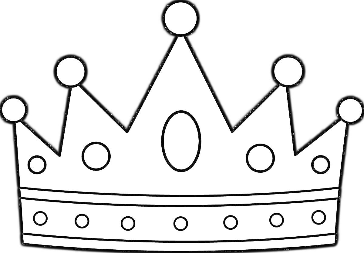 На раскраске изображено: Корона, Круги, Принц, Принцесса, Украшения