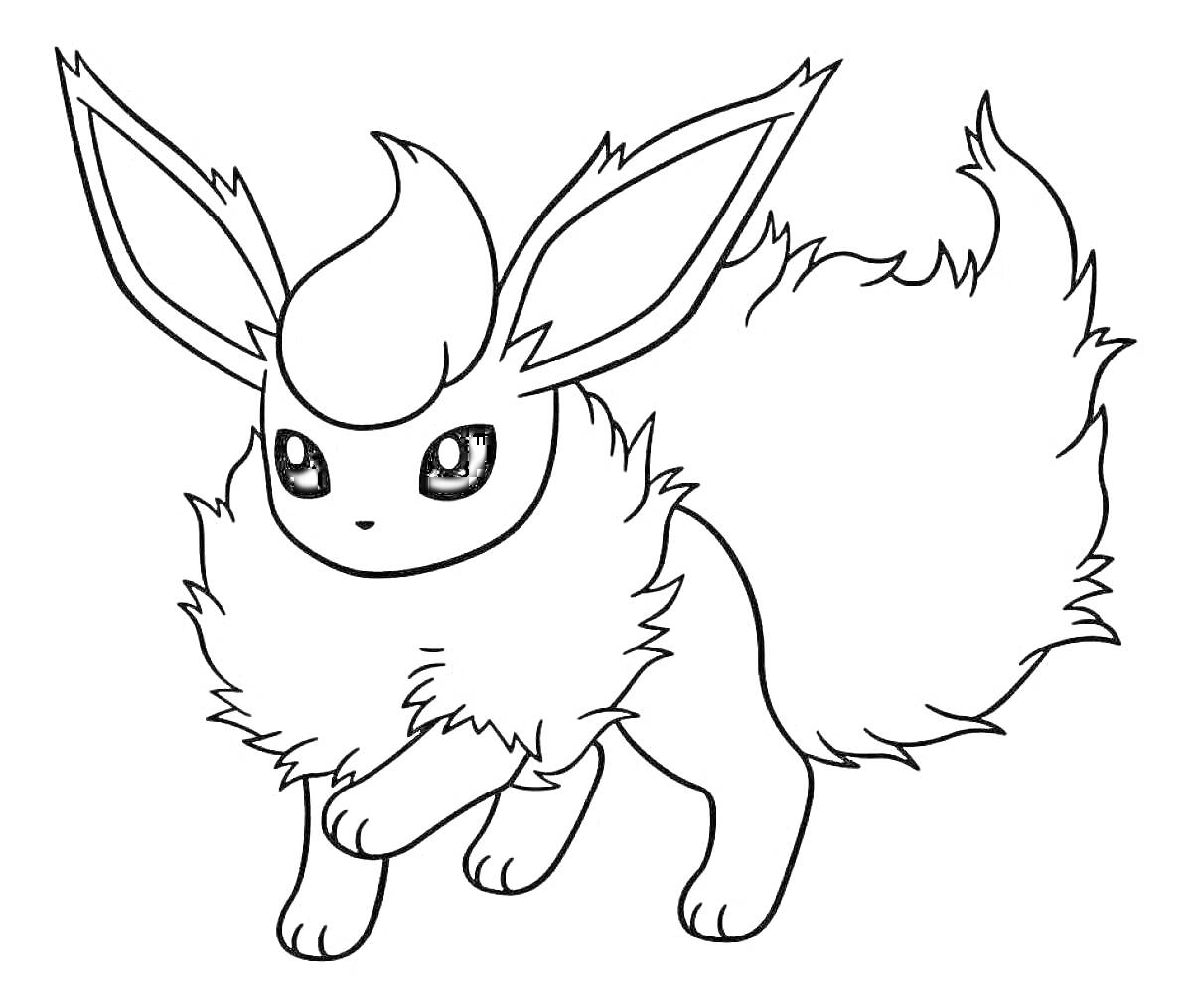 Раскраска Раскраска с покемоном Flareon