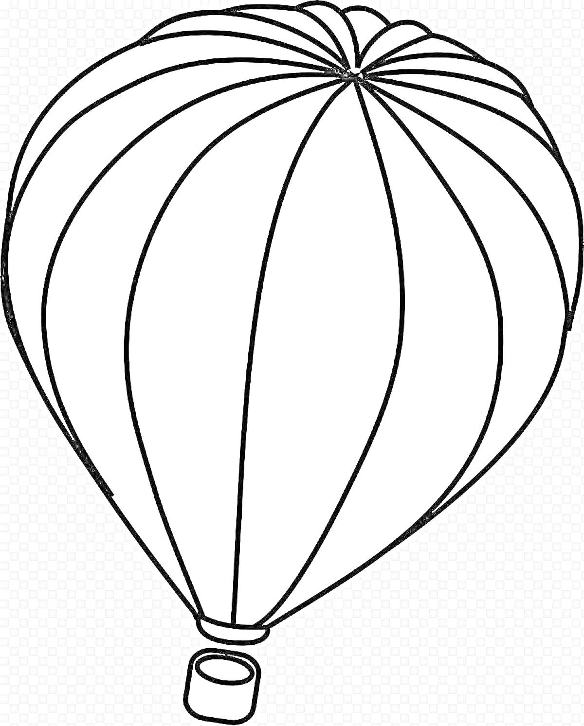Раскраска Воздушный шар с корзиной