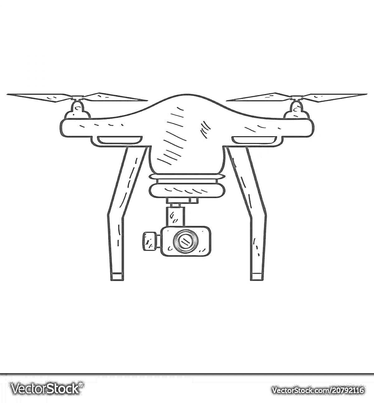 На раскраске изображено: Дрон, Камера, Воздухоплавание