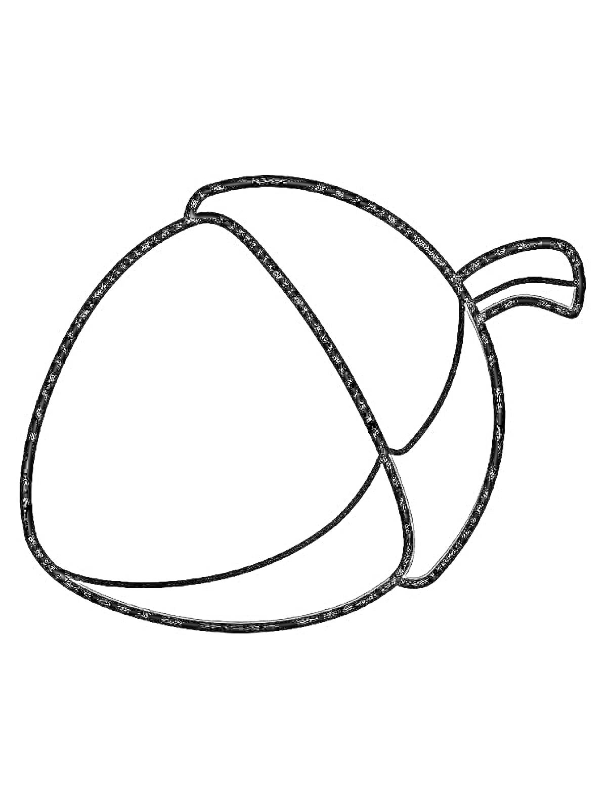 На раскраске изображено: Орех, Природа, Осень