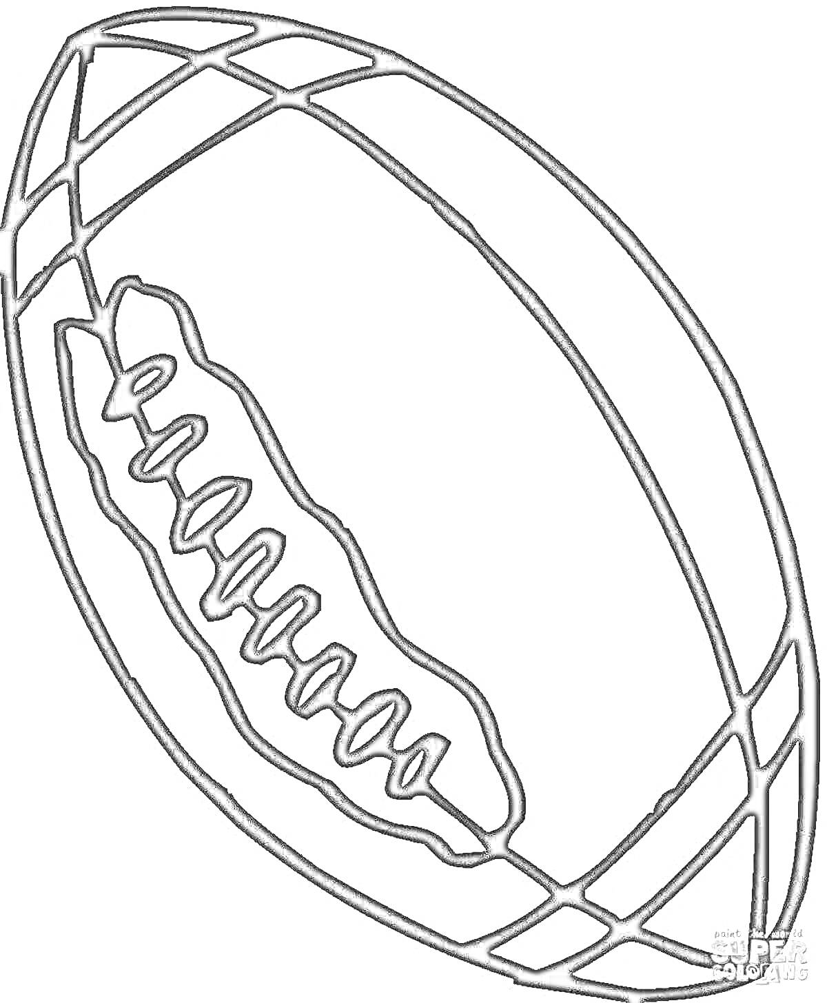 Раскраска Американский футбольный мяч