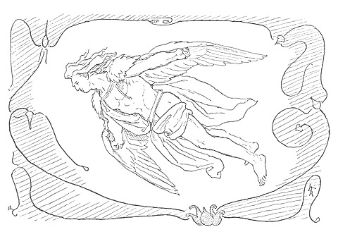 Летающий Локи с крыльями и декорированной рамкой