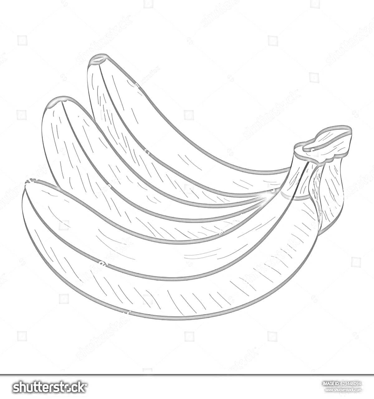 Раскраска Три банана
