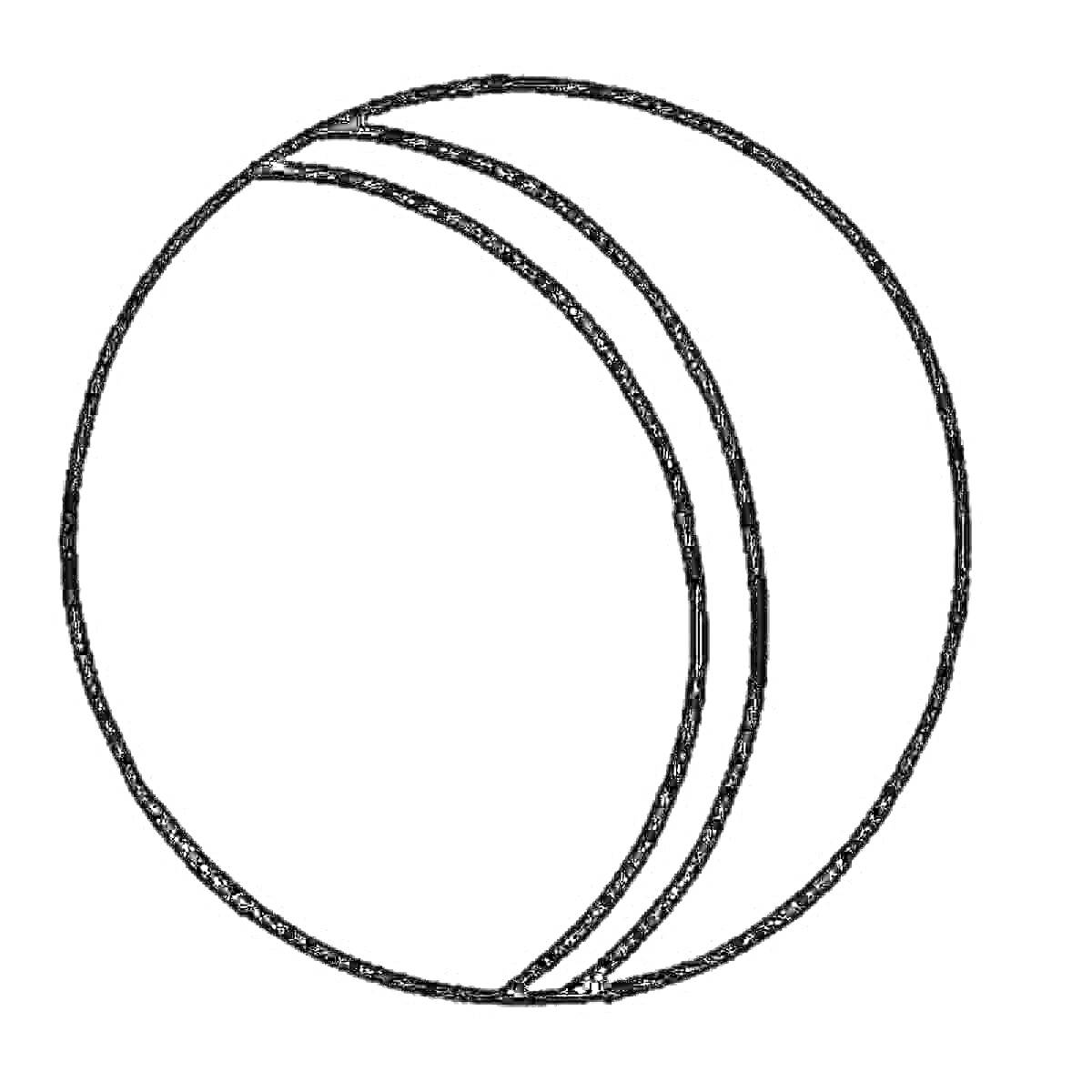 Раскраска Раскраска с изображением мяча с двумя линиями