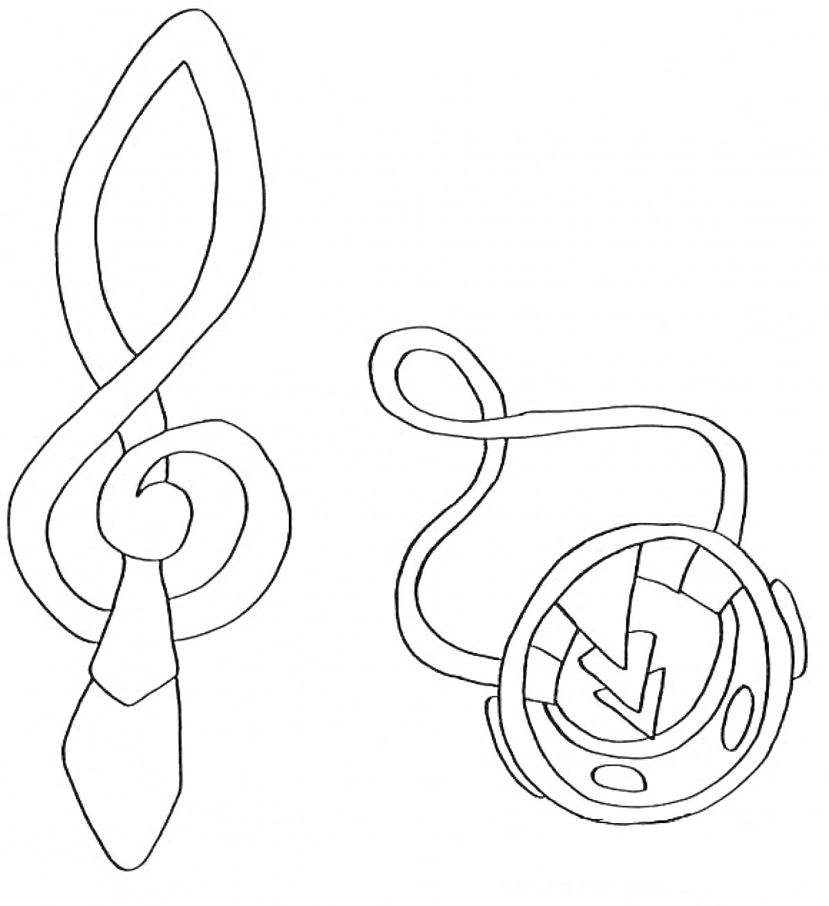 Раскраска Волшебные артефакты Винкс в форме символов и знаков