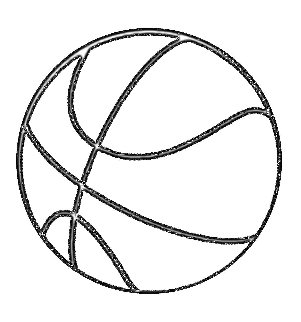 На раскраске изображено: Баскетбол, Спорт, Линии, Мячи