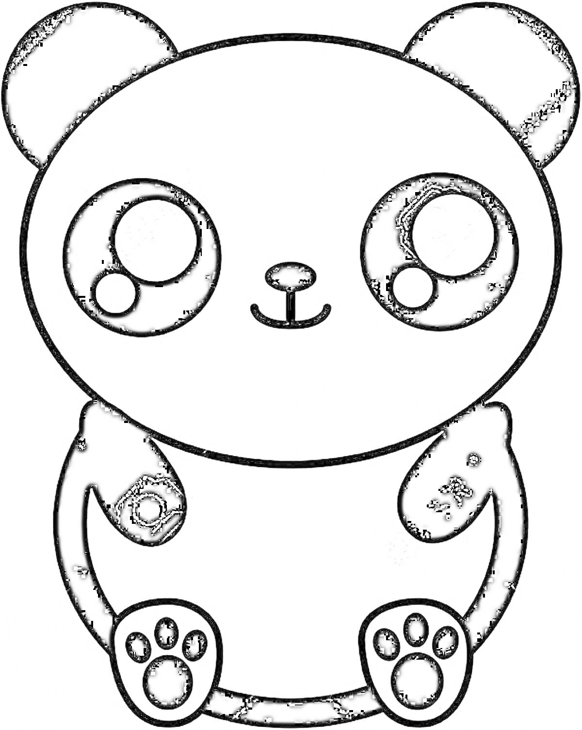 На раскраске изображено: Большие глаза