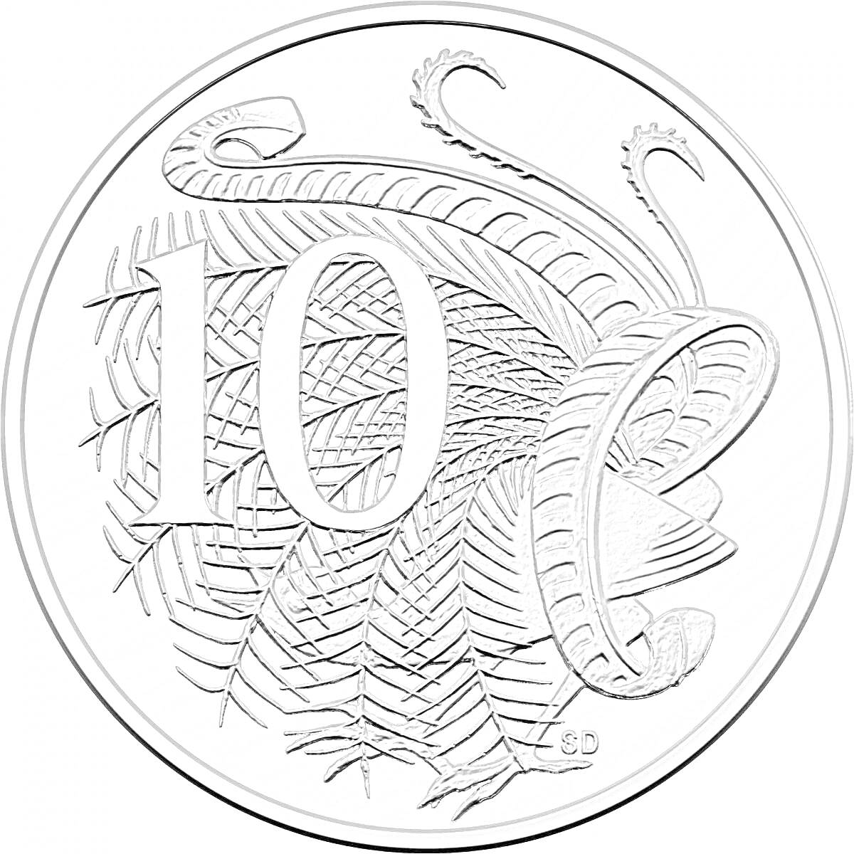 На раскраске изображено: Декоративные элементы, Металл, Валюта, Деньги