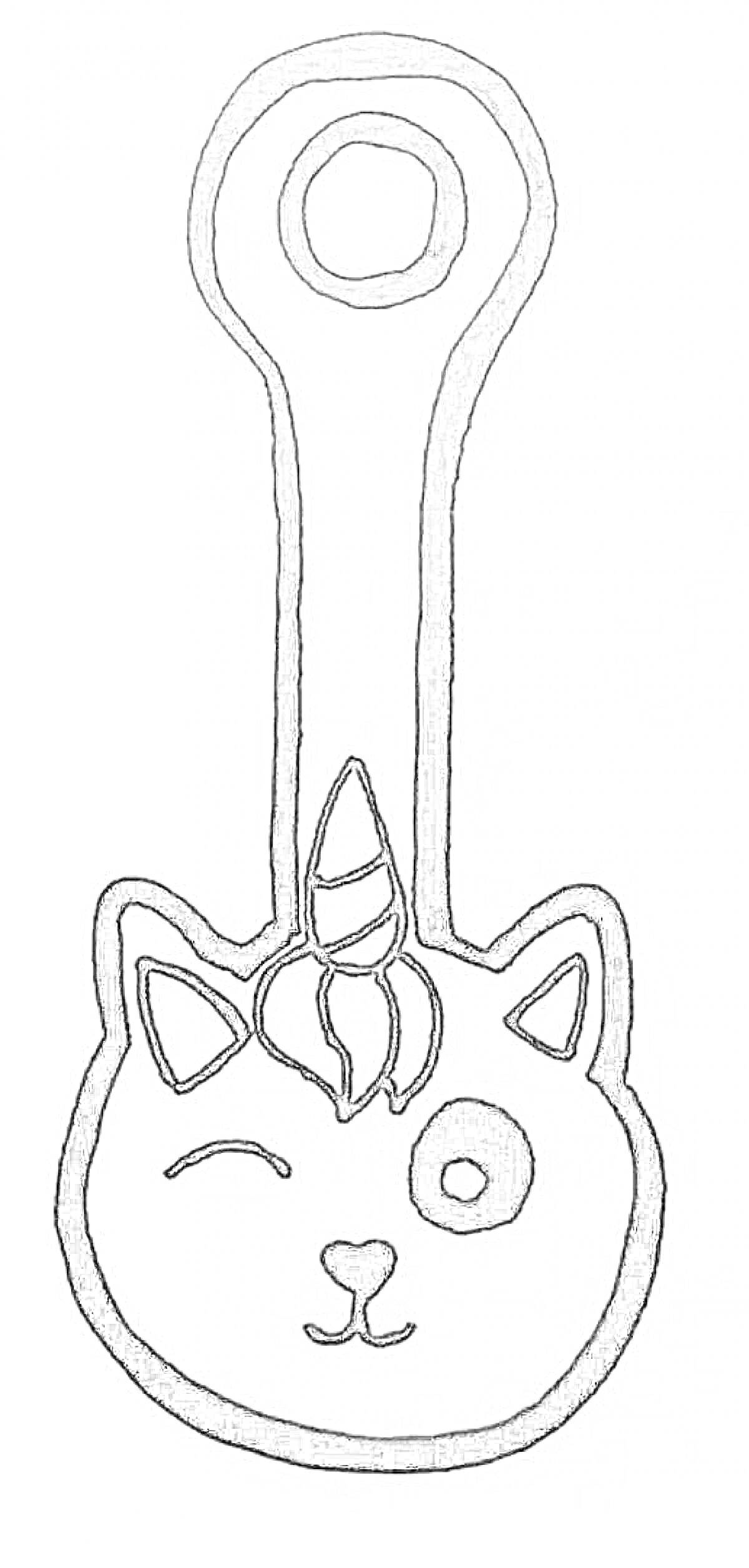 На раскраске изображено: Подмигивание