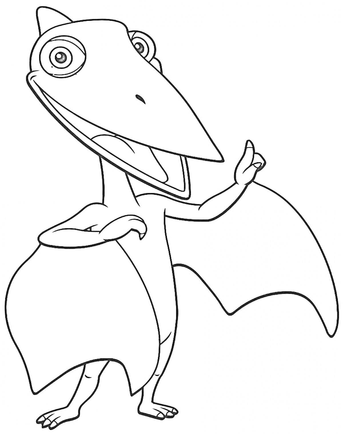 Птерозавр с поднятым крылом