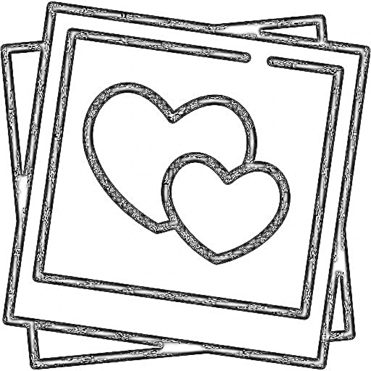 На раскраске изображено: Тик Ток, Любовь, Контурные рисунки, Сердца
