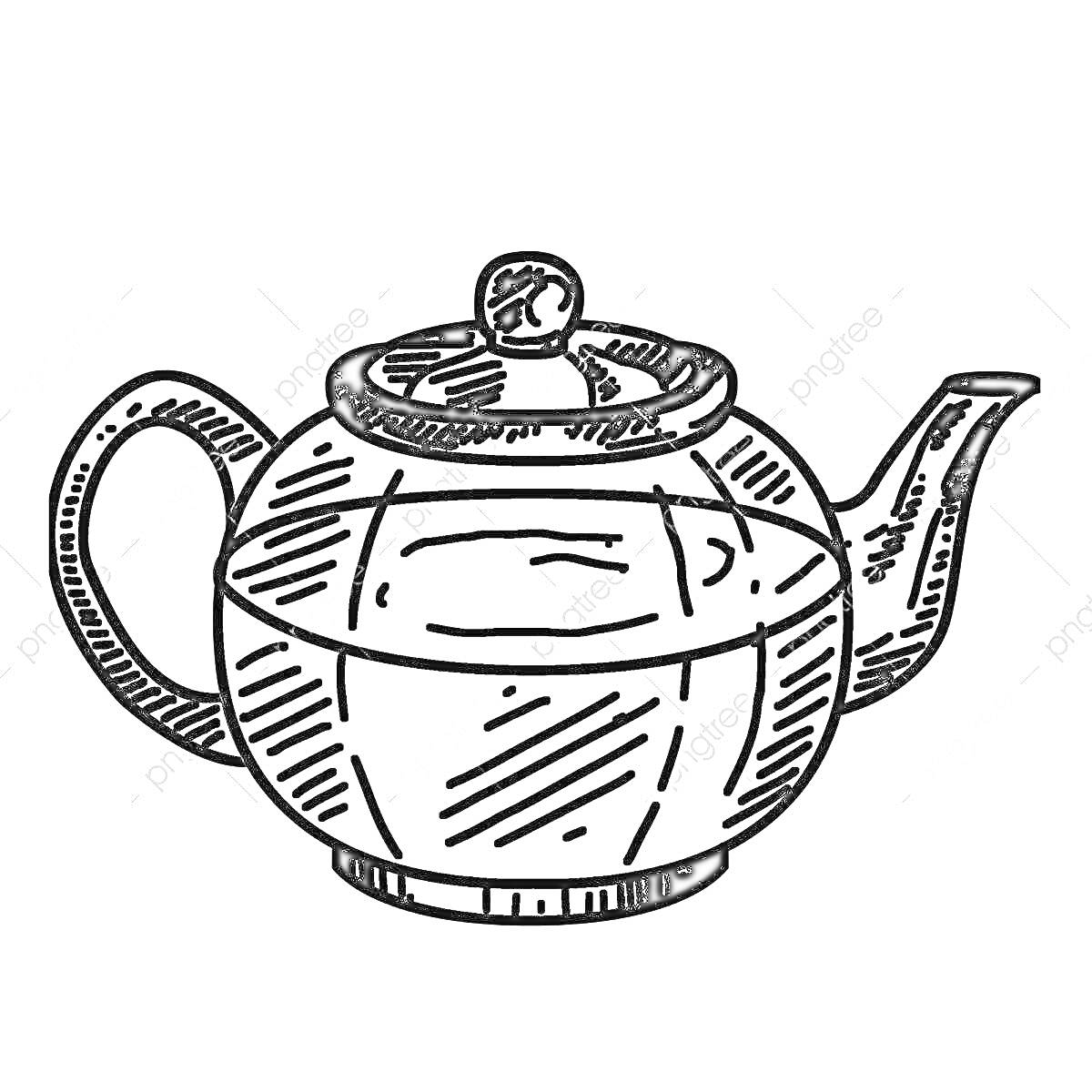 Раскраска Чайник