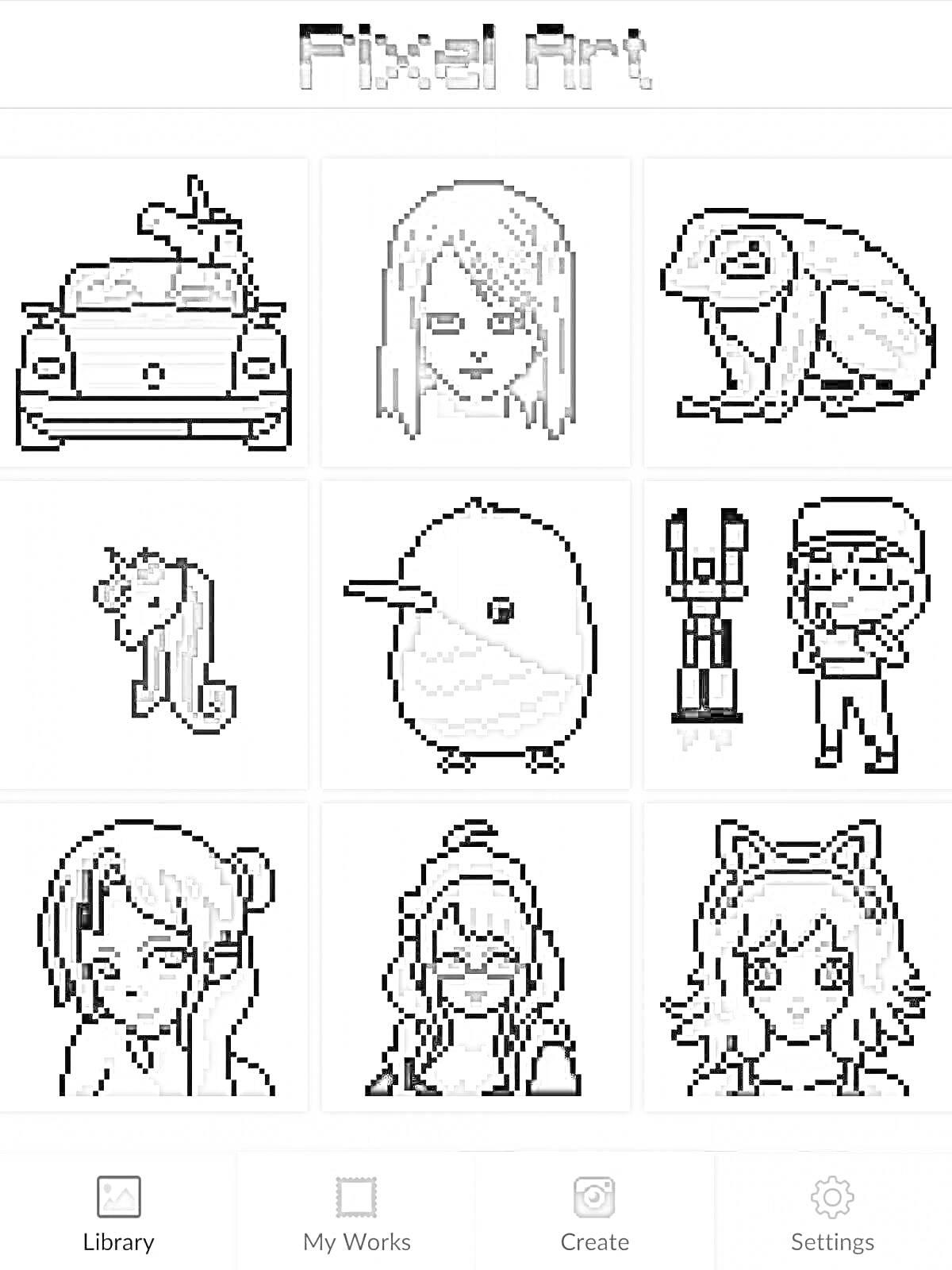 На раскраске изображено: Хамелеон, Морской конек, Птица, Робот, Борода