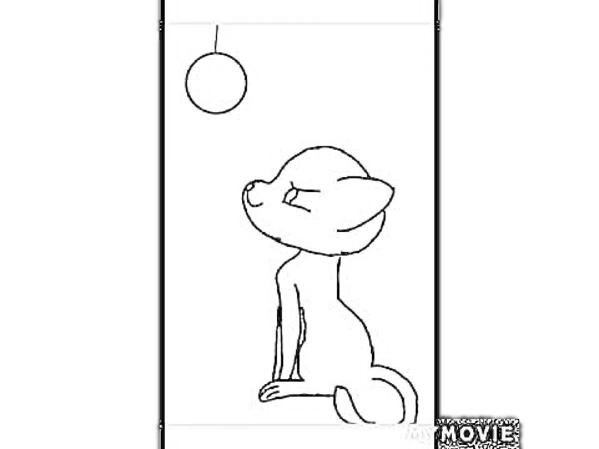 На раскраске изображено: Собака, Игра, Животные, Для детей, Контурные рисунки, Шары, Щенки