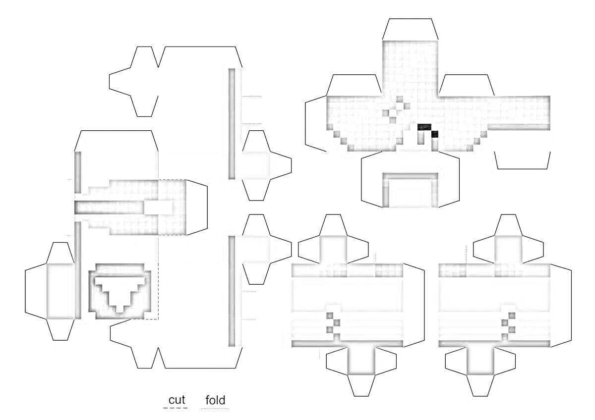 На раскраске изображено: Майнкрафт, Объемные фигурки, Бумажное моделирование, Пиксельное искусство, Творчество, DIY, Крафт